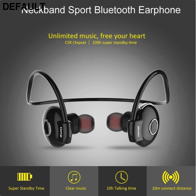 Awei A845BL Bluetooth Headphones Stereo Earphone Wireless fone de ouvido Neckband Sport Headset Headsets &