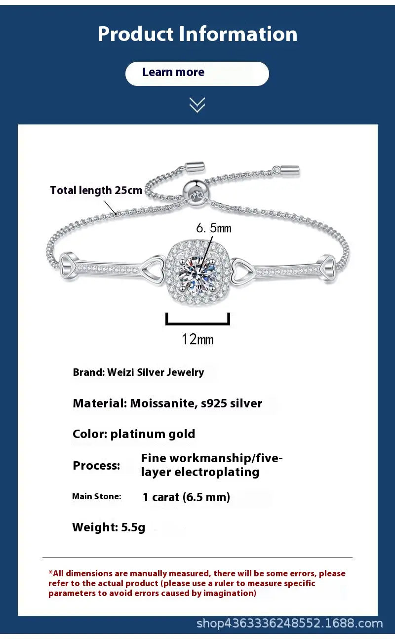 Women’s Square Bag Sterling Silver Bracelet