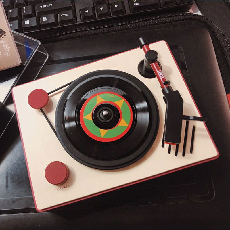 Mini Vinyl Record Retro Player