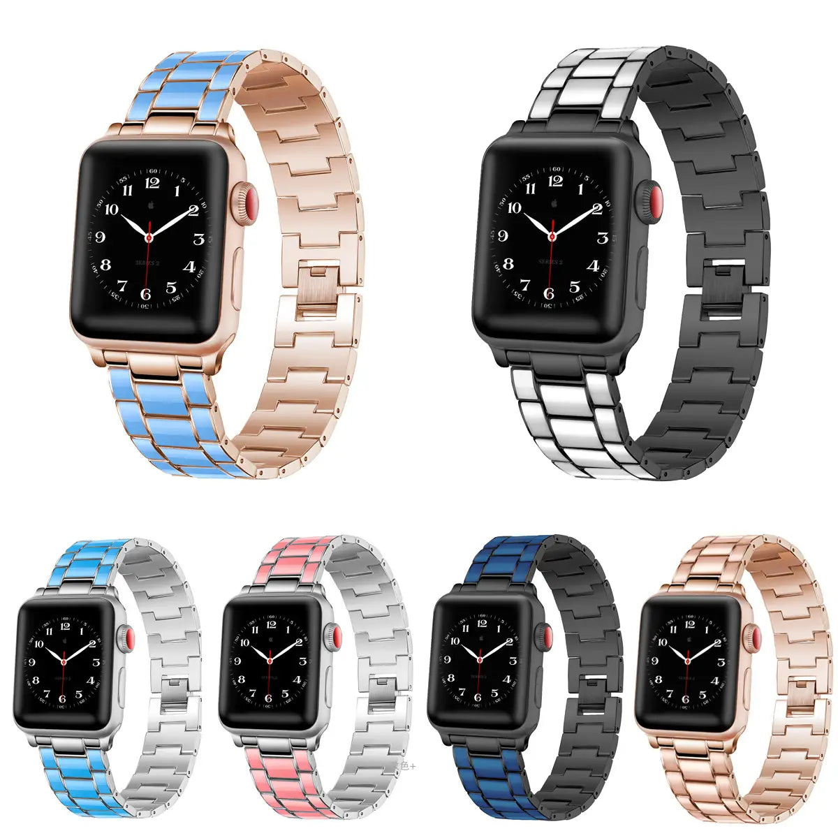 Three-bead Epoxy Metal Zinc Alloy Bracelet