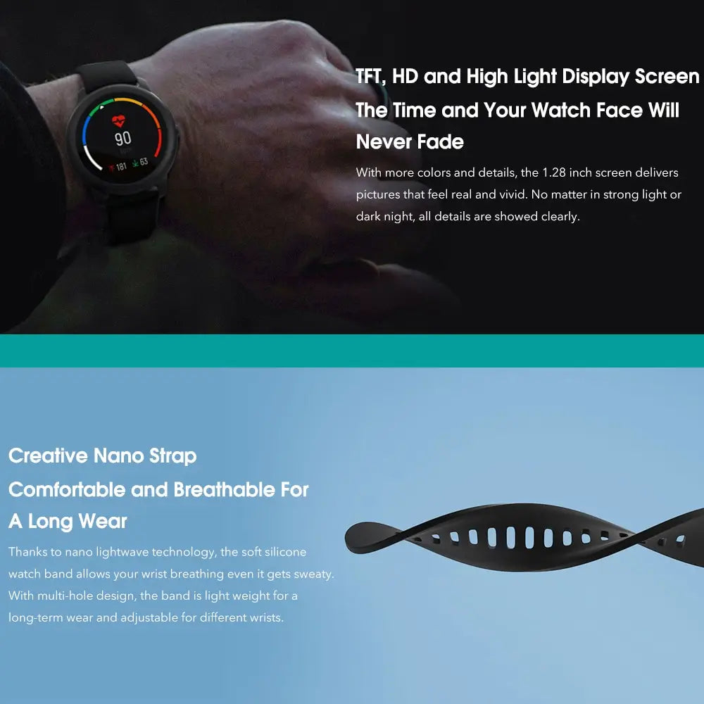 LS05 Solar Smartwatch: Track Fitness & Sleep