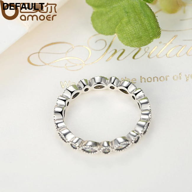 BAMOER 925 Sterling Silver Alluring Brilliant Marquise Rings