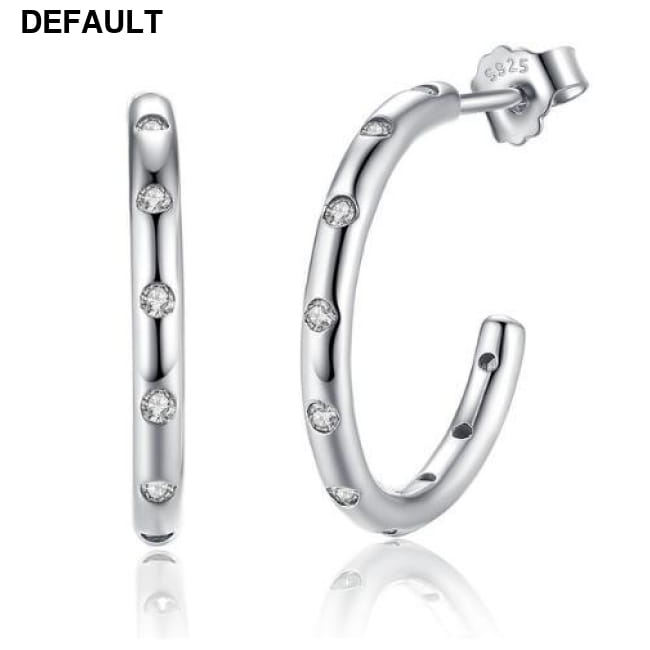 BAMOER 925 Sterling Silver Stackable Droplets Stud Earrings SCE041