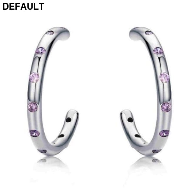 BAMOER 925 Sterling Silver Stackable Droplets Stud Earrings with Clear CZ SCE041 SCE317