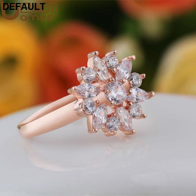 BAMOER Finger Ring with AAA Cubic Zircon Engagement Jewelry #6 7 8 9 JIR029 Wedding Rings Best Selling Products