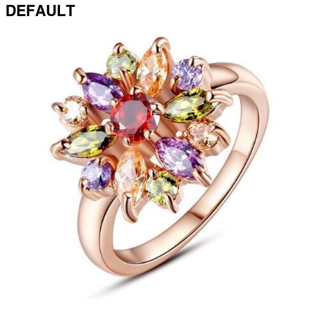BAMOER Finger Ring with AAA Cubic Zircon Engagement Jewelry multi-size 6 Wedding Rings Best Selling Products