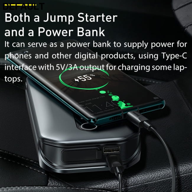 Baseus 1000A Car Jump Starter Power Bank 12000mAh Portable Accessories Vehicle Starters