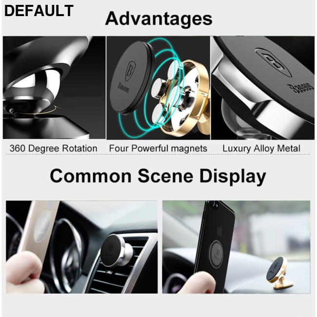 Baseus Magnetic Car Holder For Phone Universal Bluetooth FM Transmitters