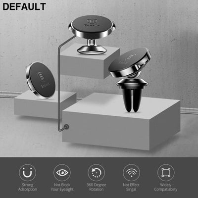 Baseus Magnetic Car Holder For Phone Universal Mobile Cell Stand Air Vent Mount GPS Bluetooth FM Transmitters