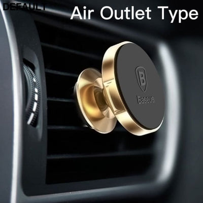 Baseus Magnetic Car Holder For Phone Universal Mobile Cell Stand Air Vent Mount GPS Gold Bluetooth FM Transmitters