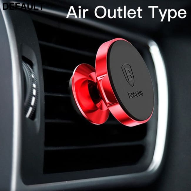 Baseus Magnetic Car Holder For Phone Universal Mobile Cell Stand Air Vent Mount GPS Red Bluetooth FM Transmitters