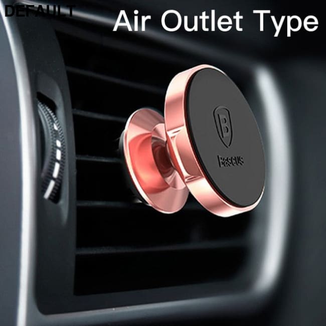 Baseus Magnetic Car Holder For Phone Universal Mobile Cell Stand Air Vent Mount GPS Rose Gold Bluetooth FM Transmitters
