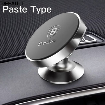 Baseus Magnetic Car Holder For Phone Universal Mobile Cell Stand Air Vent Mount GPS Silver Paste Type Bluetooth FM
