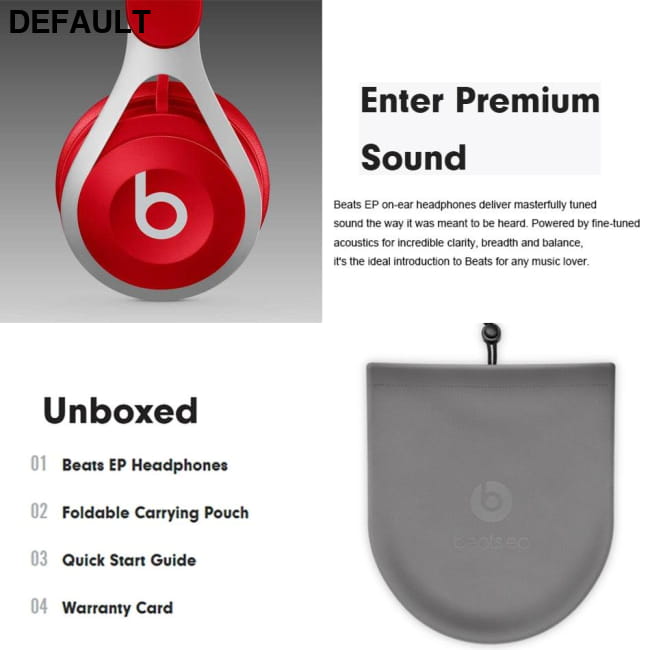 Beats EP Original Wired On-Ear Headphone Inline Volume Headphones