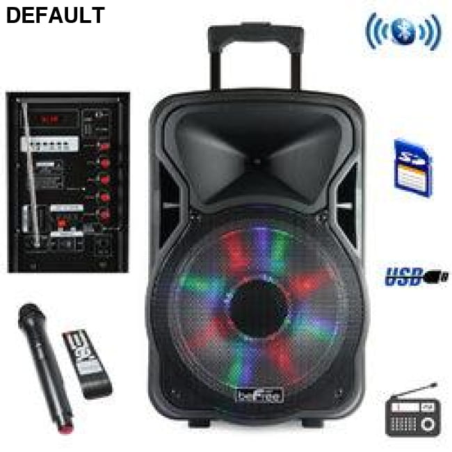 beFree Sound 15 Inch Bluetooth Rechargeable Party Speaker With Illuminating Lights Portable Speakers Audio Electronics