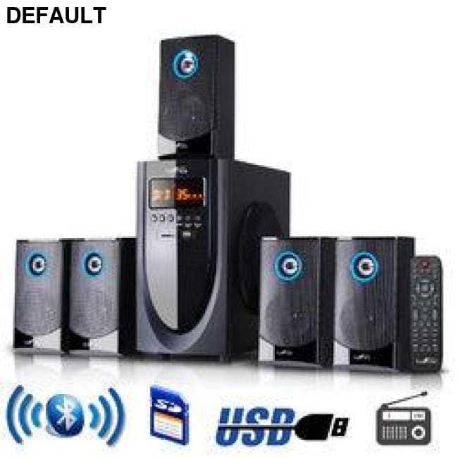 beFree Sound 5.1 Channel Surround Bluetooth Speaker System BFS-520-BL Home Theater Speakers Electronics