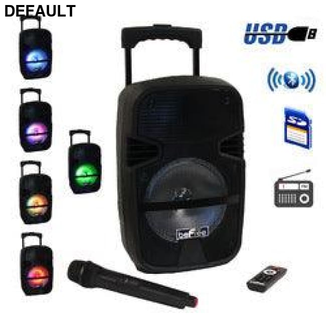 beFree Sound 8 Inch 400 Watt Bluetooth Portable Party PA Speaker System with Illuminating Lights Speakers Best Selling