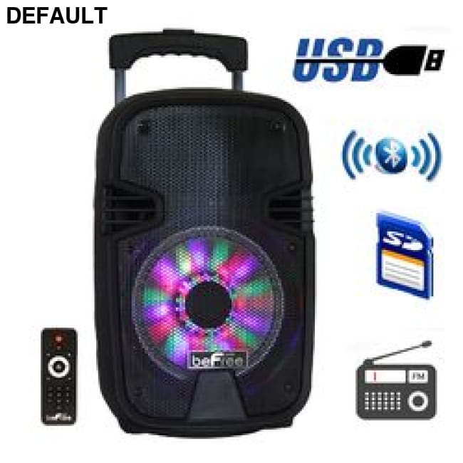 beFree Sound 8 Inch 400 Watts Bluetooth Portable Party Speaker with USB SD Input and Reactive Lights BFS-3000 Speakers
