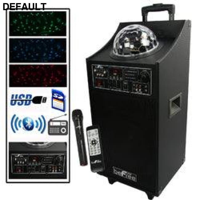 beFree Sound Portable Bluetooth Speaker with Projection Party Light Dome Speakers Audio Electronics