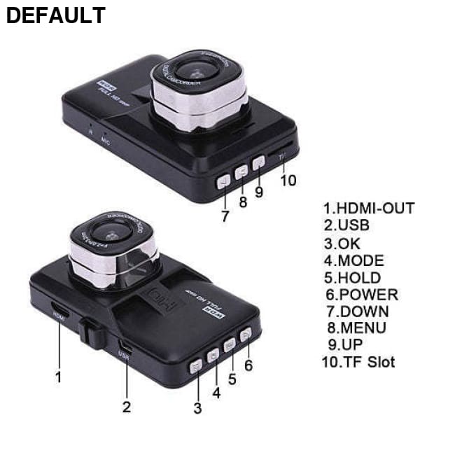 Black Box Dash Cam 1080P G-Sensor Looping Car Camera DVR Cameras Video