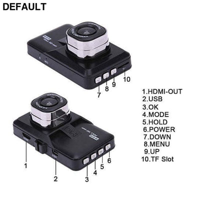 Black Box Dash Cam 1080P G-Sensor Looping Car Camera DVR Cameras Video