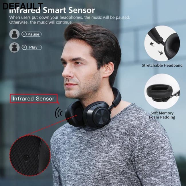 Bluedio T6S Bluetooth Headphones Active Noise Cancelling Wireless Headset For Phones And Music With Voice Control