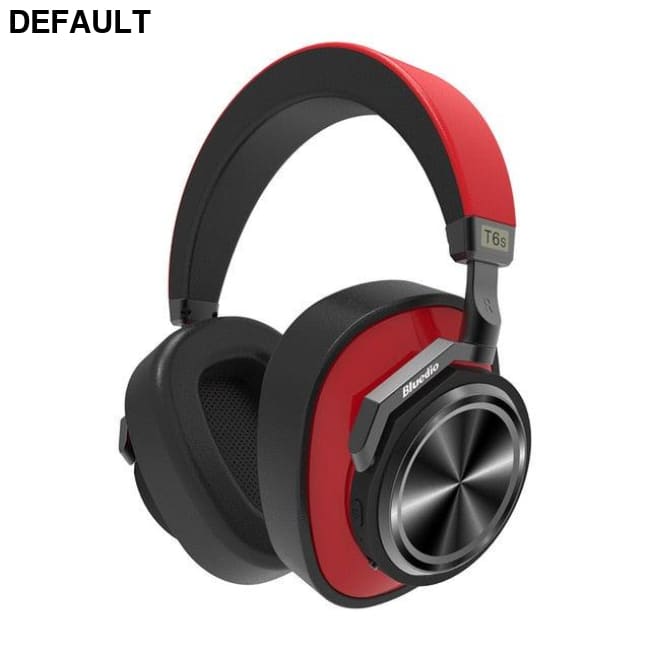 Bluedio T6S Bluetooth Headphones Active Noise Cancelling Wireless Headset For Phones And Music With Voice Control Red