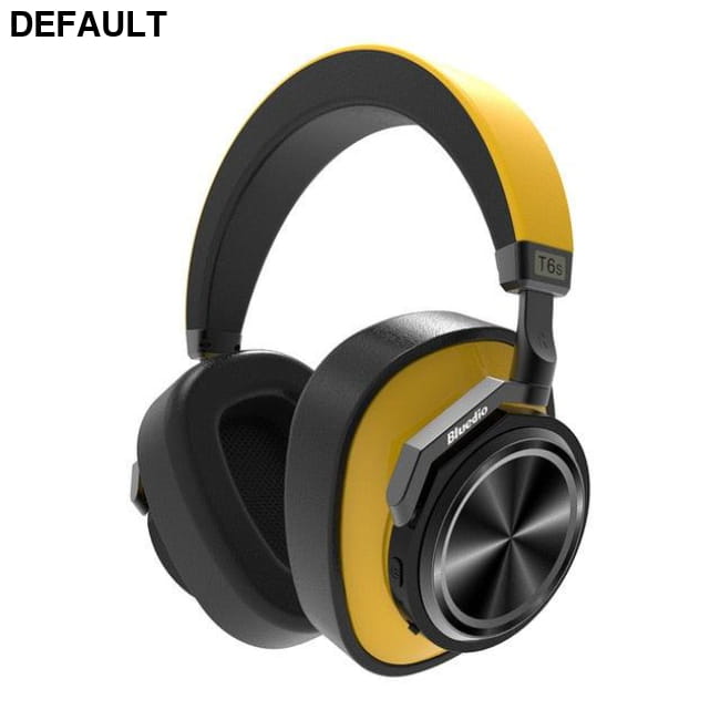 Bluedio T6S Bluetooth Headphones Active Noise Cancelling Yellow Wireless
