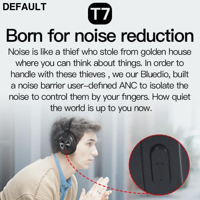 Bluedio T7 Bluetooth Headphones User-defined Active Noise Cancelling Wireless Headset for phones and music with face