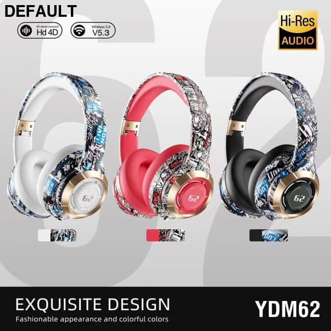 Bluetooth Headphone Head-mounted Skull Graffiti Wireless Headphones Headsets