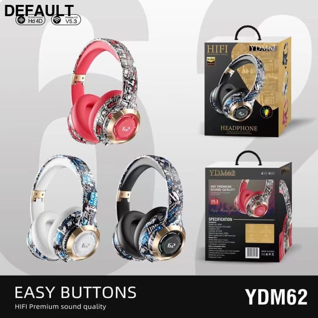 Bluetooth Headphone Head-mounted Skull Graffiti Wireless Headphones Headsets