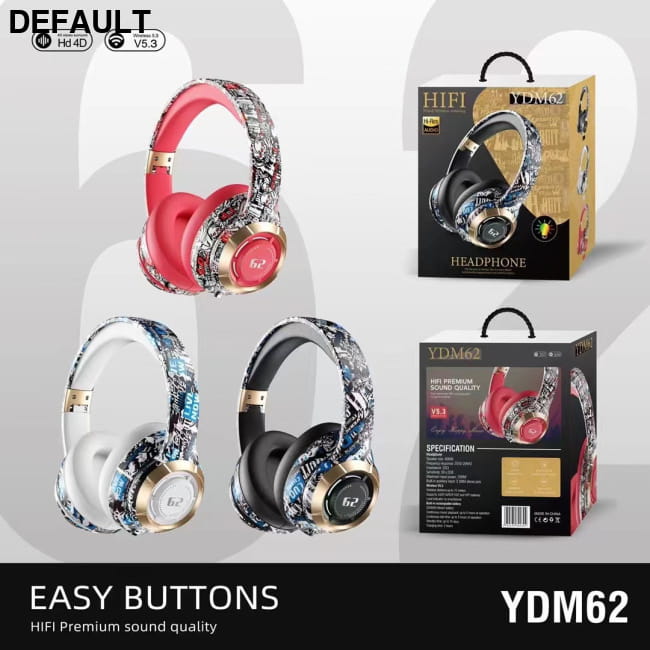 Bluetooth Headphone Head-mounted Skull Graffiti Wireless Headphones Headsets