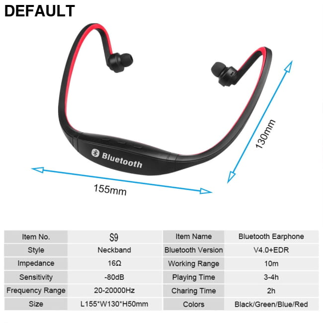 Bluetooth rear-mounted sports earphones Wireless dynamic Headset Electronics