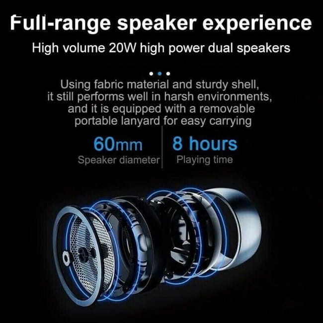 Bluetooth Speaker Wireless Waterproof Outdoor Stereo Bass Mini Speakers