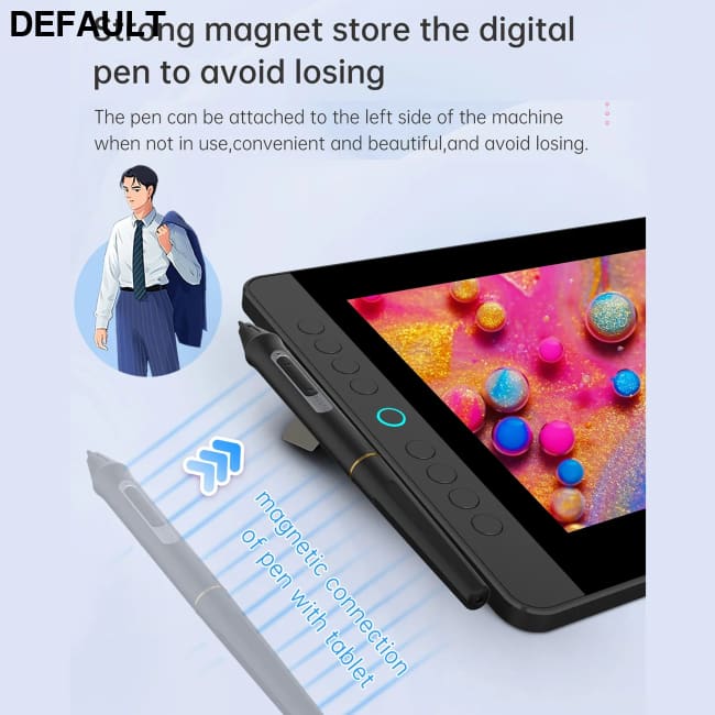 BOSTO BT-13HDK Portable Graphics Drawing Tablet 13.3 Inch H-IPS LED Screen Display Anti-glare Digital Art Pad black