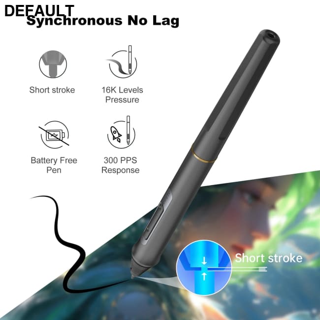 BOSTO BT-13HDK Portable Graphics Drawing Tablet 13.3 Inch H-IPS LED Screen Display Anti-glare Digital Art Pad black