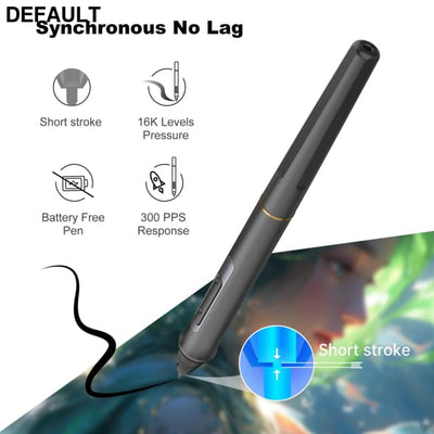 BOSTO BT-13HDK Portable Graphics Drawing Tablet 13.3 Inch H-IPS LED Screen Display Anti-glare Digital Art Pad black