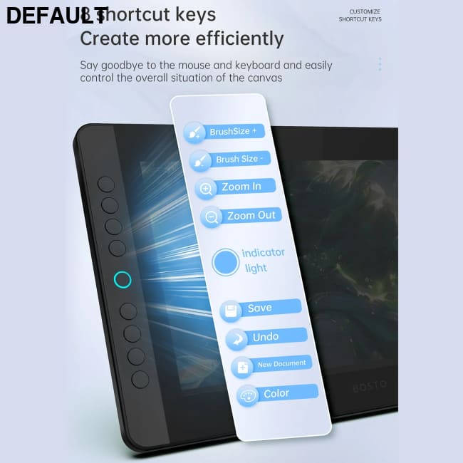 BOSTO BT-13HDK Portable Graphics Drawing Tablet 13.3 Inch H-IPS LED Screen Display Anti-glare Digital Art Pad black