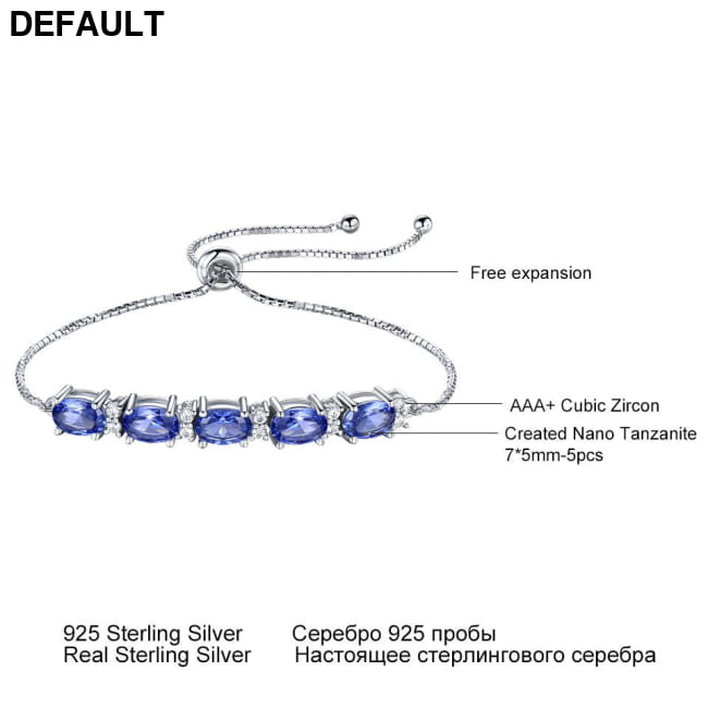 Bracelets For Women Gemstone Blue Topaz Adjustable Chain Silver Best Selling Products