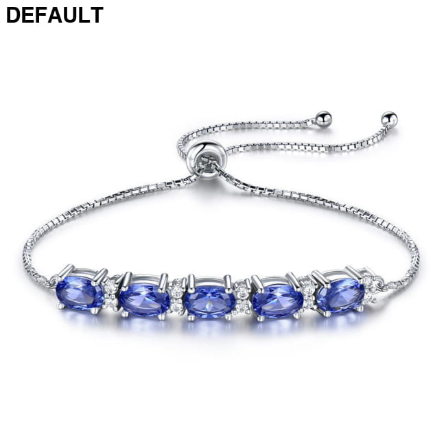 Bracelets For Women Gemstone Blue Topaz Adjustable Chain Silver Best Selling Products