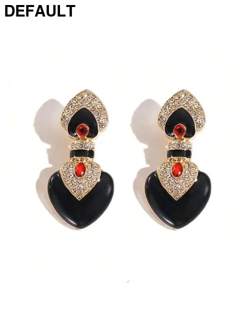 Bride Wedding Jewelry Set Elegant Enamel Rhinestone Love Imitation Pearl Beaded Necklace and Earrings Women’s Party