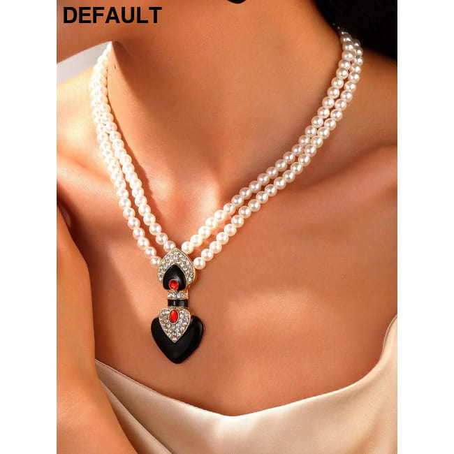 Bride Wedding Jewelry Set Elegant Enamel Rhinestone Love necklace Sterling Silver Necklaces Sets