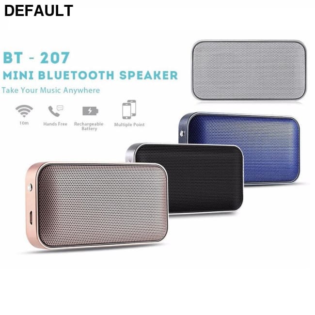 BT207 Portable Pocket Wireless Bluetooth Speaker Mini Small Metal Music Sound Box Handsfree Outdoor Bass Subwoofer