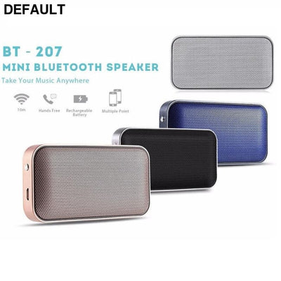 BT207 Portable Pocket Wireless Bluetooth Speaker Mini Small Metal Music Sound Box Handsfree Outdoor Bass Subwoofer
