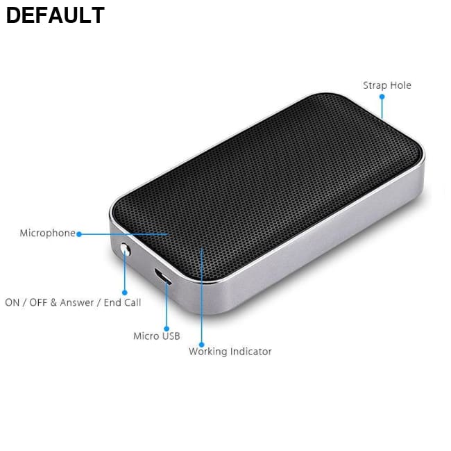 BT207 Portable Pocket Wireless Bluetooth Speaker Mini Small Metal Music Sound Box Handsfree Outdoor Bass Subwoofer