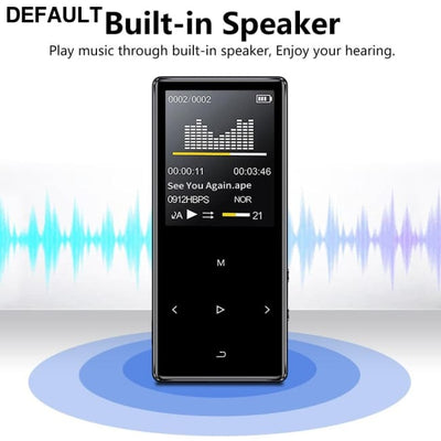 BTSMONE New Version MP3 Music Player Support Bluetooth with Loud Speaker and Built-in 16GB HiFi Portable Walkman