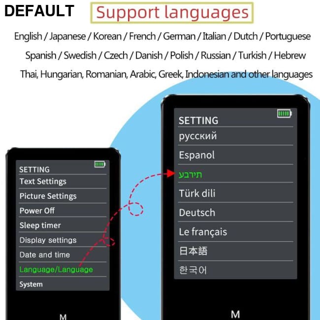 BTSMONE New Version MP3 Music Player Support Bluetooth with Loud Speaker and Built-in 16GB HiFi Portable Walkman
