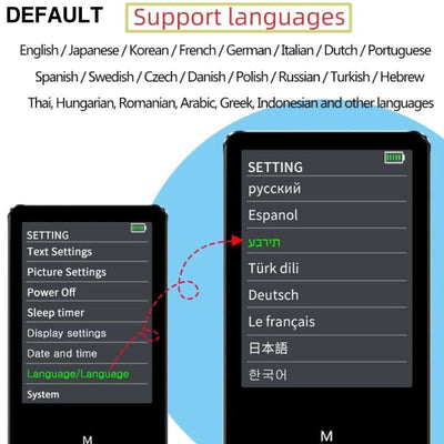 BTSMONE New Version MP3 Music Player Support Bluetooth with Loud Speaker and Built-in 16GB HiFi Portable Walkman