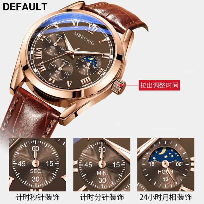 Business Watch Men’s Belt Quartz brown Men Watches