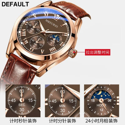 Business Watch Men’s Belt Quartz brown Men Watches Best Selling Products
